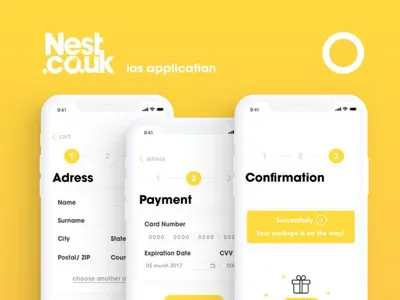 Nest app concept mobile ui design concept app trends ux space layout screen web