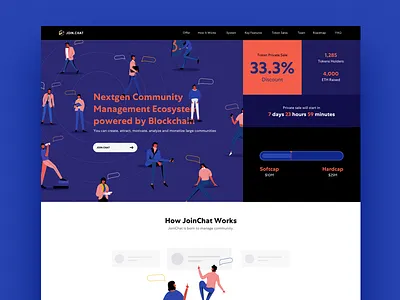 Crypto Landing Page character character design crypto crypto currency flat illustration interaction design landing page mobile app typography ui web