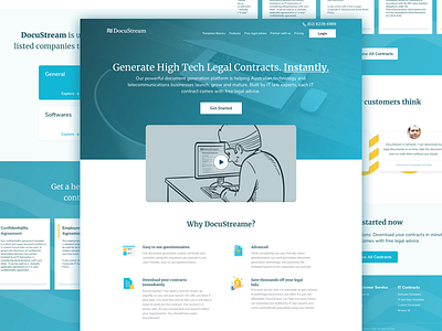 DocuStream - Web Application design landing page minimalist design ui ux web design