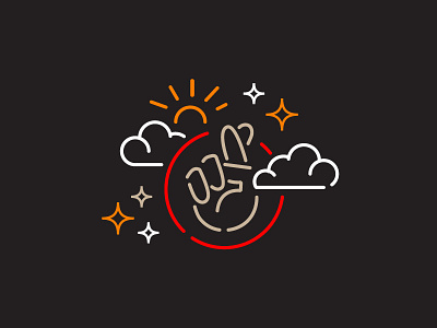 beginning branding illustration sparkle sunset