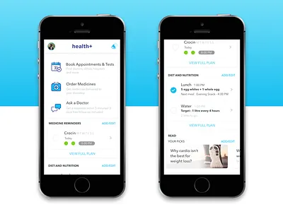 Health App UI clean health interface minimal neat sketch ui ux