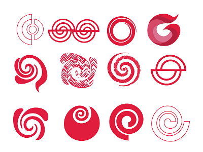 Logo transitions abstract logos spiral