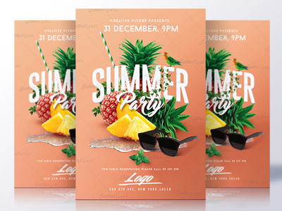 Summer Flyer Psd creative flyer flyer party flyer templates invitation psd psd flyer psd templates summer flyer summer poster summer psd