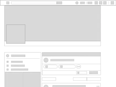 Facebook profile wireframe facebook wireframe