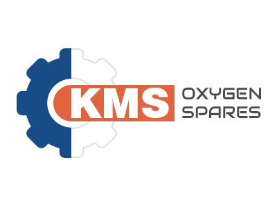 Logo KMS Oxygen Spares branding engineering company industrial spares logo design