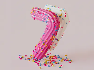 7 - 36 Days of Type 36daysoftype 3d 3d letters candy cinema 4d corona render google lettering render texture