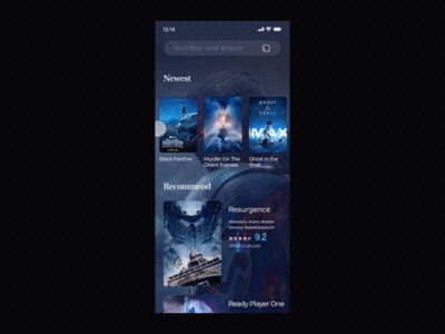 Movie Video Application gif ux