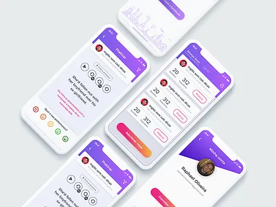 Keep Brain app colorful gradient iphone list mobile tabs x