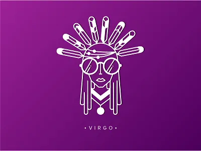Virgo - #6 quirky gypsy zodiac illustration art astrology gypsy icon design illustration illustrator lineart quirky signs vector virgo zodiac
