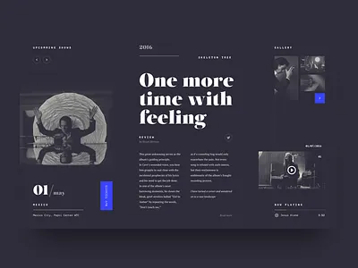 One more time with feeling art design film font modern music type typography ui ux web