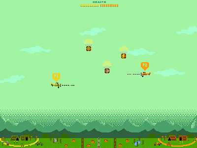 BulletReign WIP dogfight nes pixel plane