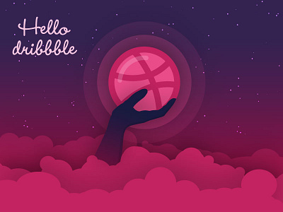 Hello Dribbble!!! debut dribbble new sky