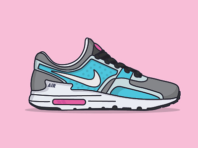 Nike Air Max air max baby pink blue color illustration nike pink shoes