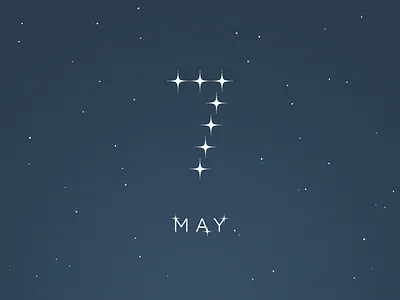 May 7 7 7th date datetypography may number seven seventh typography