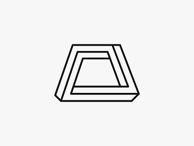 Trapezoid black and white daily logo geometric identity impossible logo trapezoid