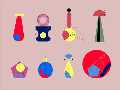 Orchestra abstract bold design flat illustration shapes