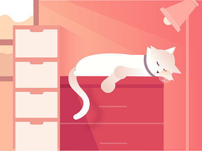 Sleeping Cat cat illustration visual design