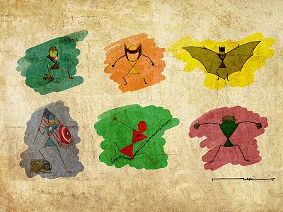 Warli Art: Superheros - Iron man, Wolverine, Batman & Other batman captain america comic dc comics hulk illustration iron man marvel spider man superheros warli art wolverine