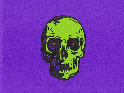 Skeletor hang time seattle line work monster print skeletor