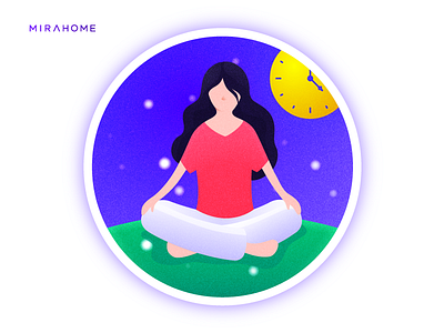 Sleep badge 4 graphic illustration ui