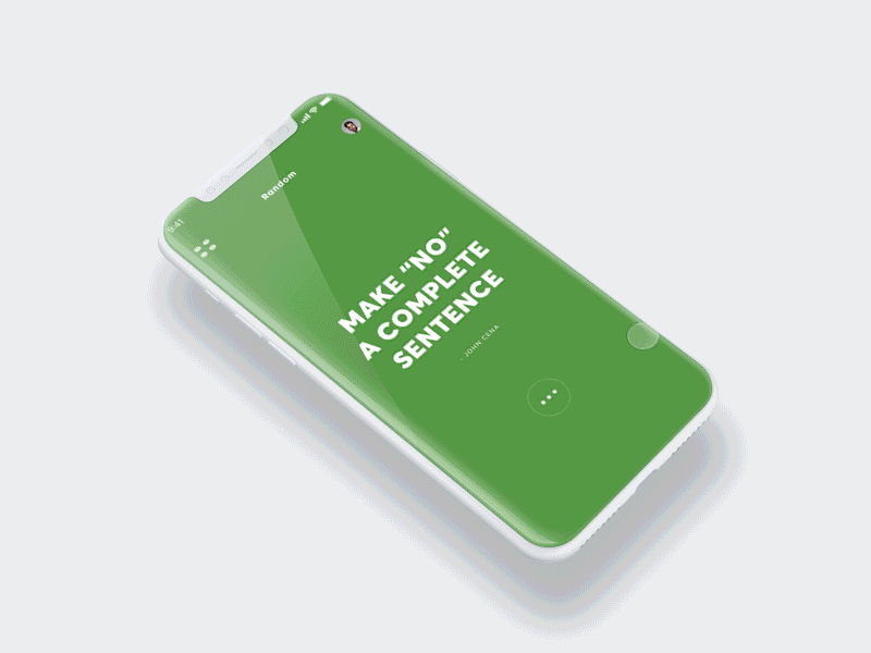 Quote Generator App Animation animation beautiful clean design flat design interaction manoj bhadana minimalistic modern typography ui ux