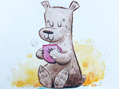 Momma Bear bear brushes character design inks