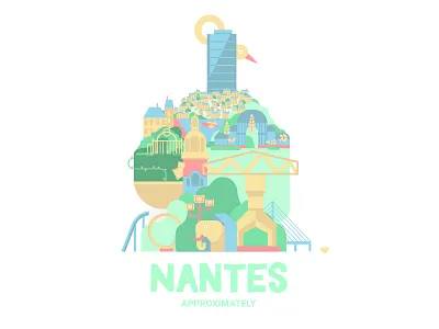 Approximately project ai city elephant graphic illustrator nantes titan tower vector