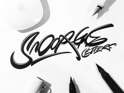 Snoorge Letters sketch brushpen calligraphy clothing designer identity lettering logo logotype signature style type