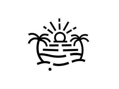 beach day beach composition line