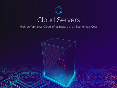 Cloudservers Illustration illustration landingpage server webdesign