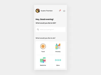Personal assistant app home page design mobile app ui ux