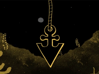 Punanimation GIF 2d animation black black and yellow gif handdrawn photoshop punanimation underwater yellow