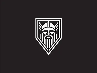 Viking flat lines logo mark patch viking