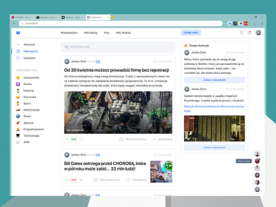 Social Media App - Feed v.2 app clean feed flat news social media ui ux web