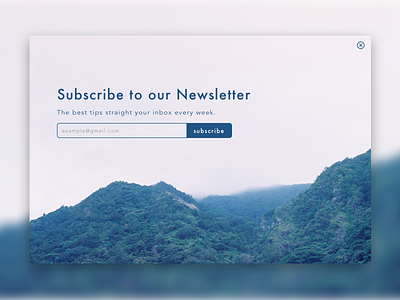 Daily UI #016-Pop Up/Overlay 016 dailyui email overlay popup subscribe ui web