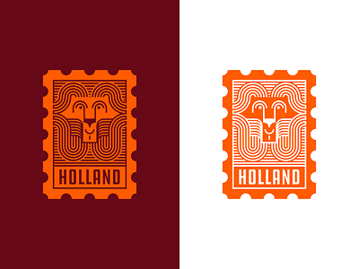 Holland Stamp animal beast dutch history holland lion mail post proud send stamp strong