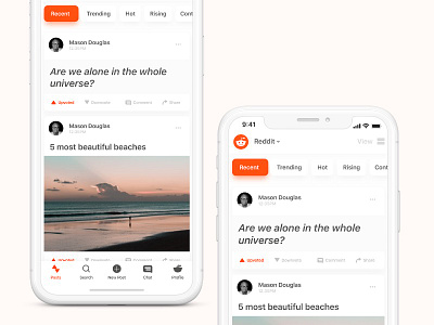 Reddit Redesign Concept app concept design elegant fresh ios new reddit redesign