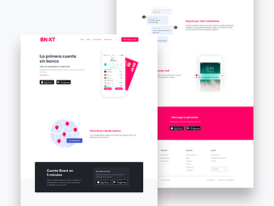 Bnext - Landing page bank bnext lading landingpage pink web website