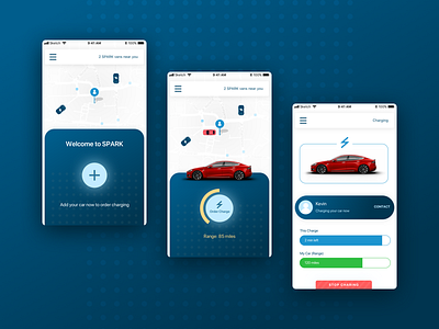 SPARK Charging Service app design ui