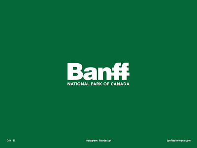 Daily Logo 17 - Banff National Park banff branding challenge daily dailylogo dailylogochallenge identity logo logotype mark national park wordmark