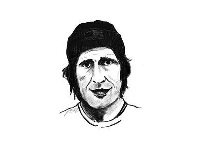 Rodney Mullen digital drawing illustration monochrome painting pencil portrait sketch sketching