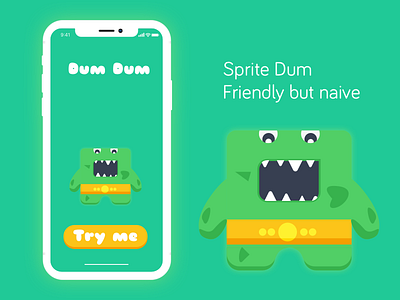 Dum Dum Green app cute game illustration ios