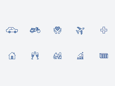 iconSet 2d branding design finance icon iconography insurance line line art logo photoshop website