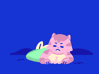 #Mer-may Fat Cat cat drawing illustration mermaid mermay ocean vector