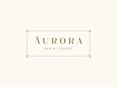 Aurora Logo after dark bar brand identity logo lounge typography