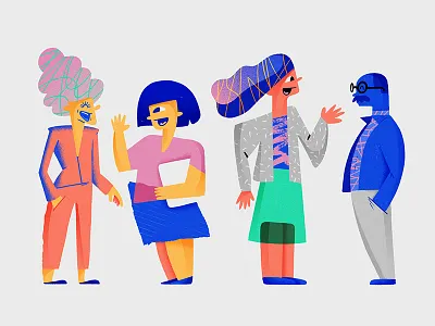 Character design II character character design color gradients illustration shapes