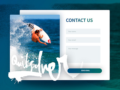 Contact Form dailyui quiksilver