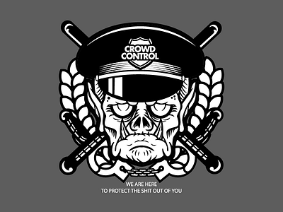 Crowd Control design illustration tshirt vector