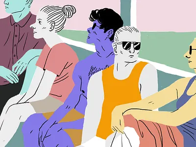 Tourists illustration people travel