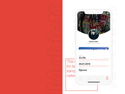 Mobiett Redesign - Profile Screen app bus ios redesign transportation ui